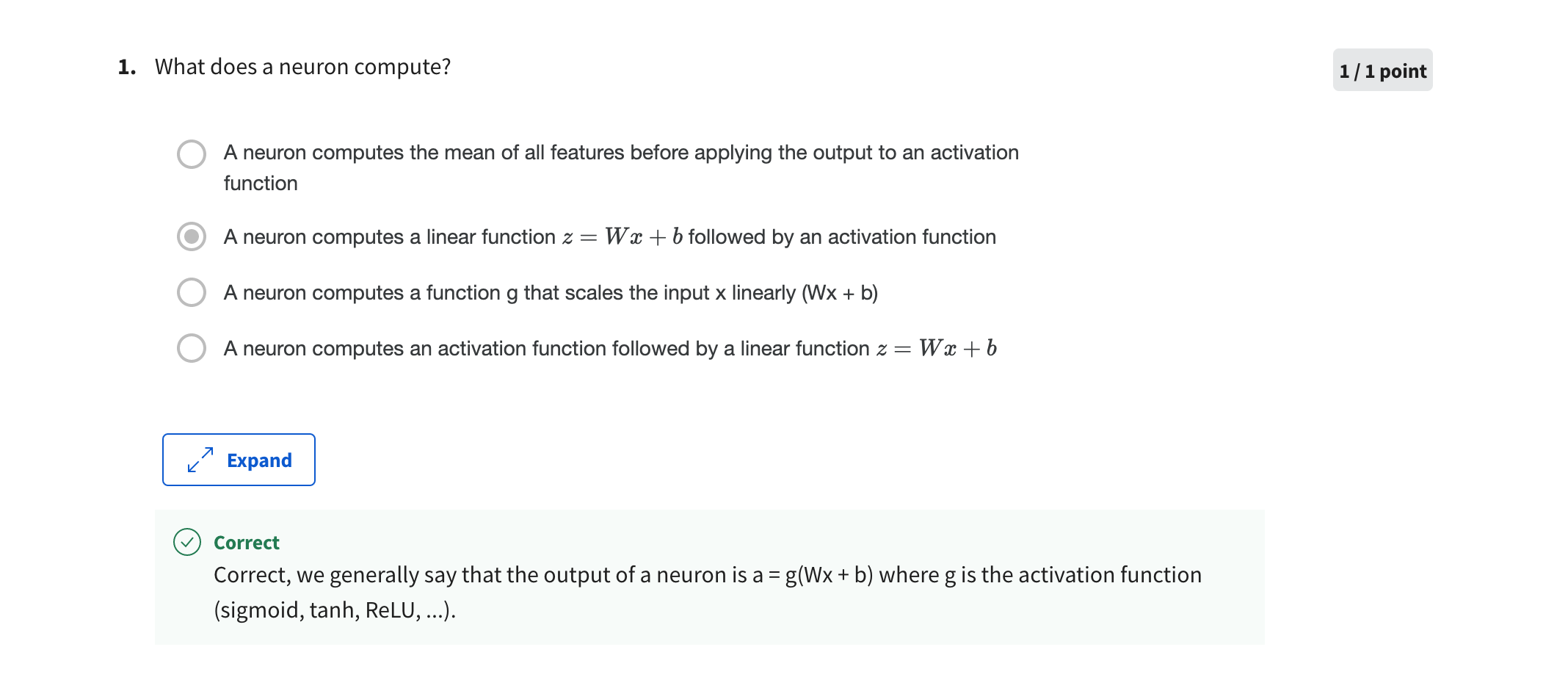 Question 1